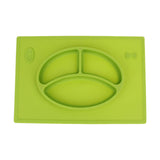 Baby Kids Children Tableware Meal Dinner Plates Dinnerware Integrated Sub-grid Silicone Food Dishes Plate Non-slip Placemat