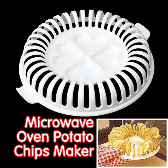 DIY Low Calories Microwave Oven Baked Potato Chips Grill Fat Free Potato Chips Maker Baking & Pastry Tools Kitchen Accessories