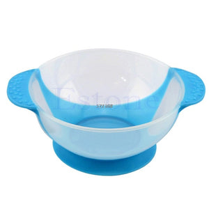Baby Learning Dishes With Suction Cup Assist Food Bowl Temperature Sensing Spoon Baby Tableware A10216
