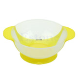 Baby Learning Dishes With Suction Cup Assist Food Bowl Temperature Sensing Spoon Baby Tableware A10216