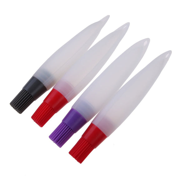 1PC Silicone Liquid Oil Pen Brush Cake Butter Bread Pastry Brush BBQ Cooking Oil Brush Tool Kitchen Accessories Random Color