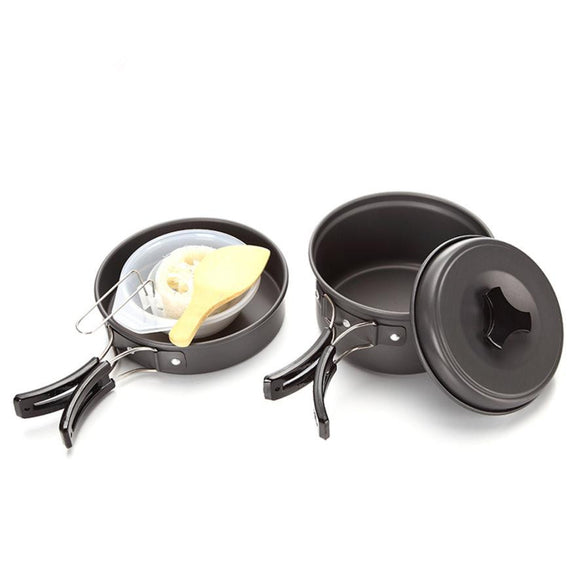 1-2 persons Ultralight Outdoor Pot Sets Camping Cookware Picnic Pots and Pans  Hiking Picnic Tableware #E0