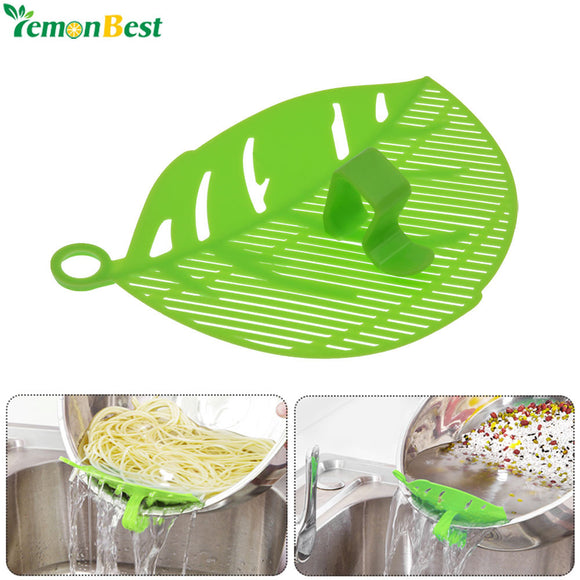 1PC Leaf Shape Durable Clean Rice Wash Sieve Beans Peas Cleaning Gadget Kitchen Clips Tools Practical Plastic Kitchen Sieve Tool