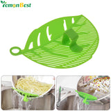 1PC Leaf Shape Durable Clean Rice Wash Sieve Beans Peas Cleaning Gadget Kitchen Clips Tools Practical Plastic Kitchen Sieve Tool