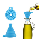 Kitchen Funnel Mini Collapsible Funnel Silicone Gel Foldable Style Funnel Hopper Kitchen Cooking Tool