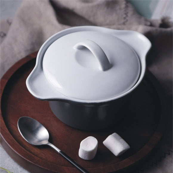 NEW Ceramic Tableware Bowl of Instant Noodles Students Bowl with Lid Large Ceramic Bowl of Instant Noodles Cup Cutlery