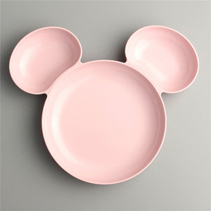2016 NEW Melamine Baby Infant Cute Feeding Plate Fruit Dishes Kids Color Child Tableware Set Best Gift